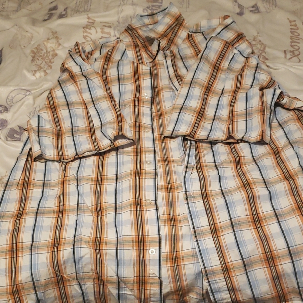 Plaid Short Sleeve Men's Shirt
